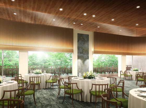 FOREST DECK　自然素材を活かした全天候型バンケット